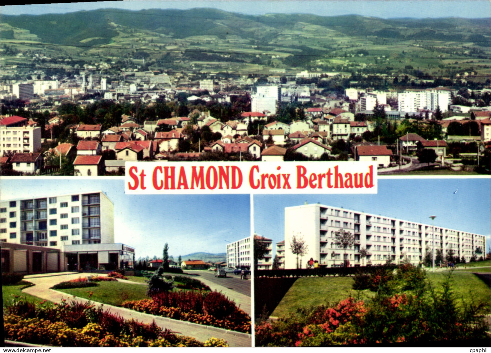 CPSM Saint Chamond Vue Generale HLM de la Croix Berthaud