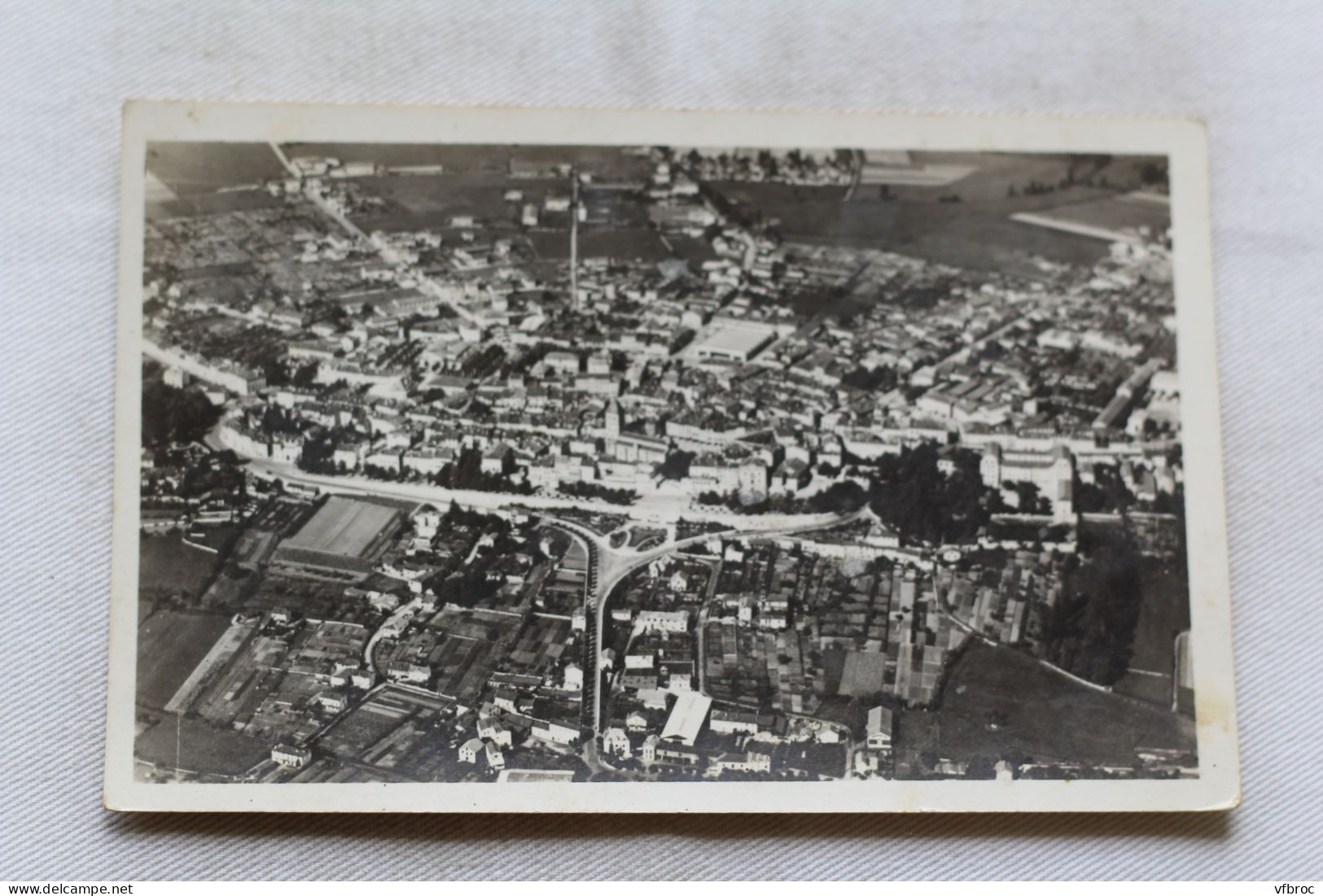 Cpsm, Saint Gaudens, vue générale, cliché compagnie aérienne Française, Haute Garonne 31