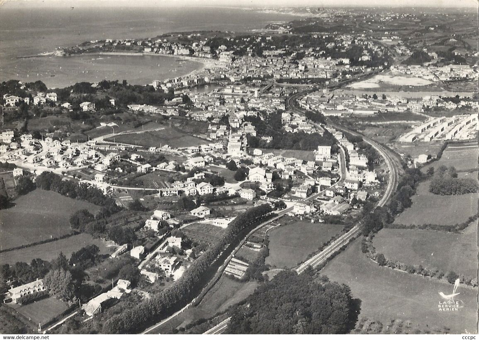 CPSM Saint-Jean-de-Luz vue aérienne générale