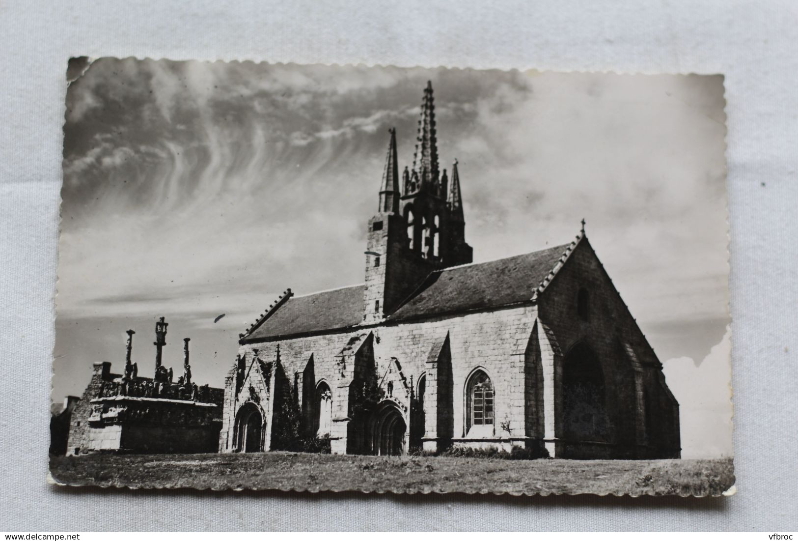 Cpsm, Saint Jean Trolimon, chapelle et calvaire de Tronoën, Finistère 29