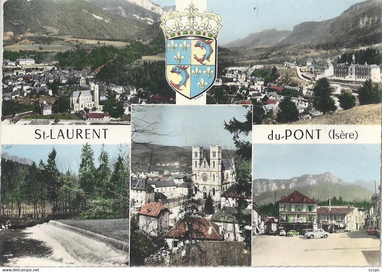 CPSM Saint-Laurent-du-Pont vues multiples et armoiries
