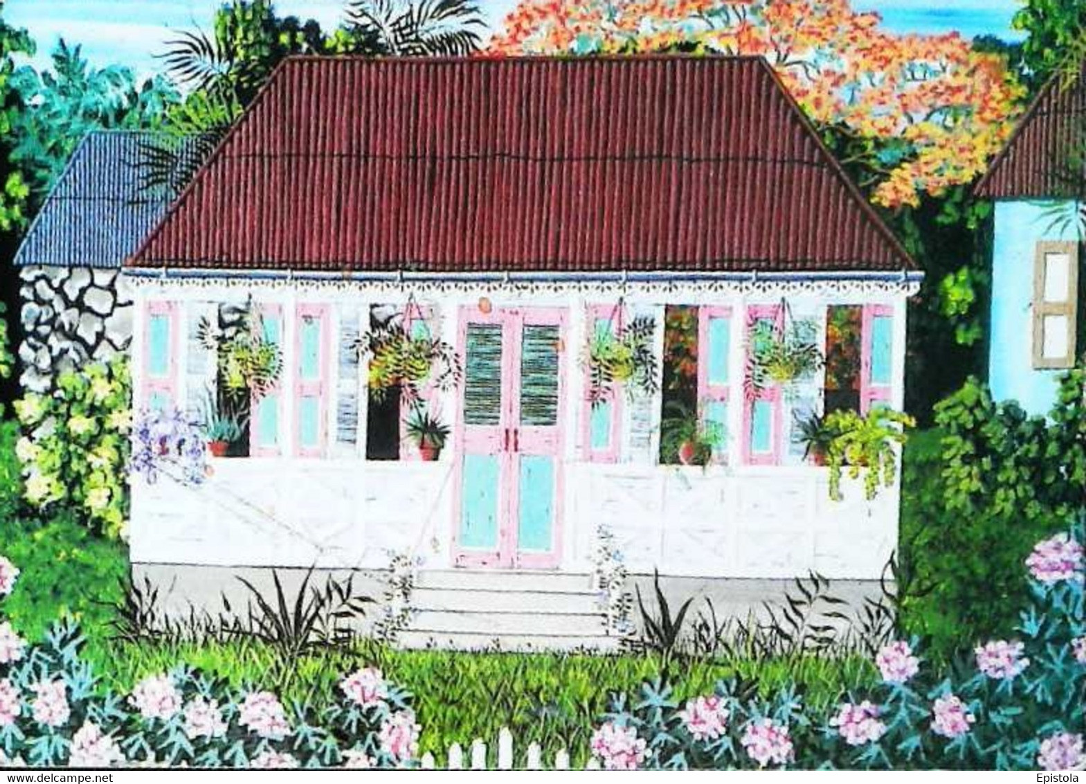 ► CPSM  Saint Martin Aunt Lally's Dream house