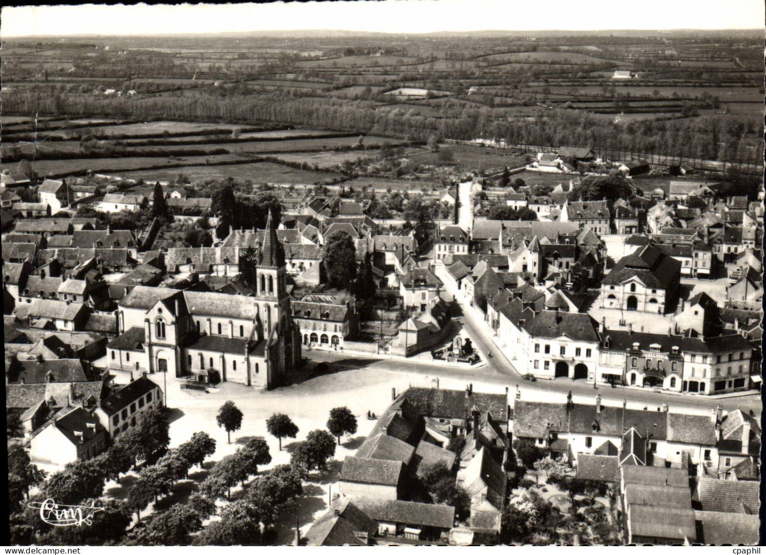 CPSM SANCOINS église vue générale