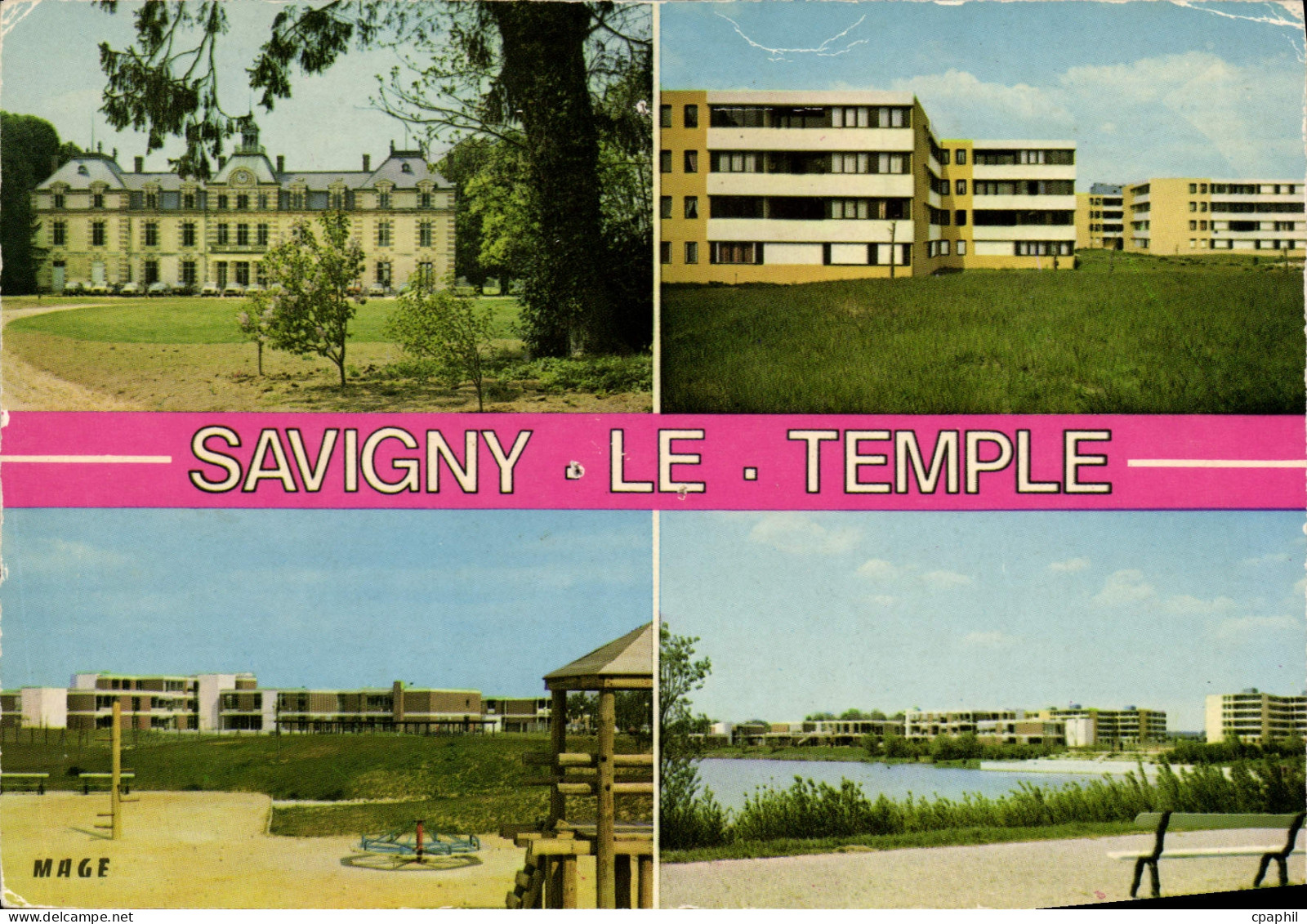 CPSM Savigny le Temple (Seine et Marne) Le Chateau (Institut Gustave Roussy) Les Montagnes Ces Louis