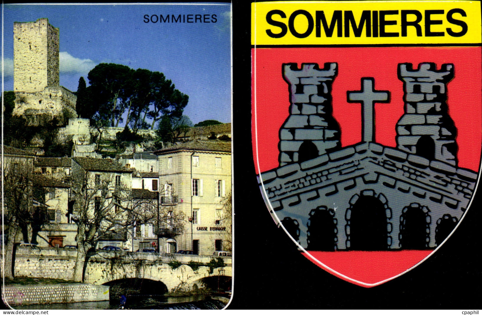 CPSM Sommieres Cite Romaine Et Medievale autocollant