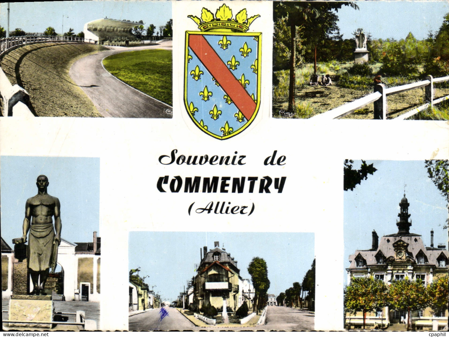 CPSM Souvenir de Commentry Allier