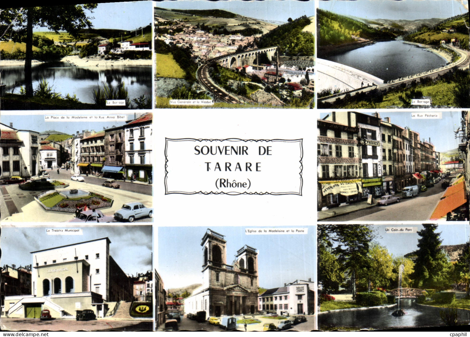 CPSM Souvenir de Tarare Rhone