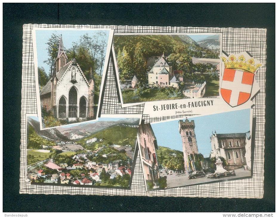 CPSM - St Saint Jeoire en Faucigny (74) - Multivues ( vue aerienne COMBIER CIM)