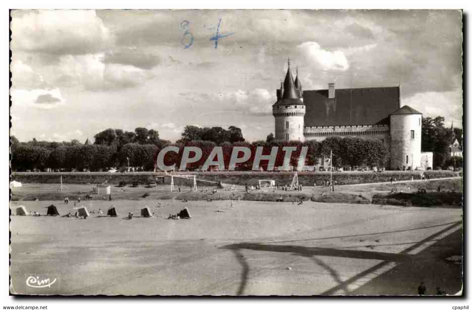 CPSM Sully sur Loire La plage et le chateau