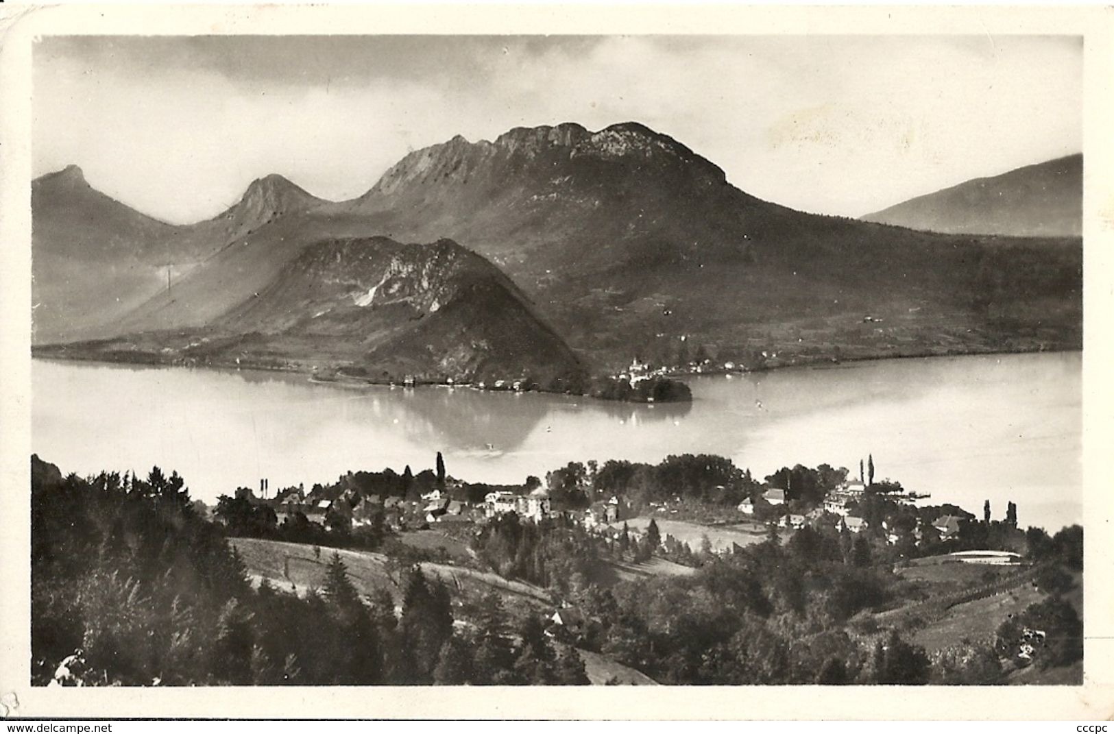 CPSM Talloires et Duingt Lac d'Annecy vue générale