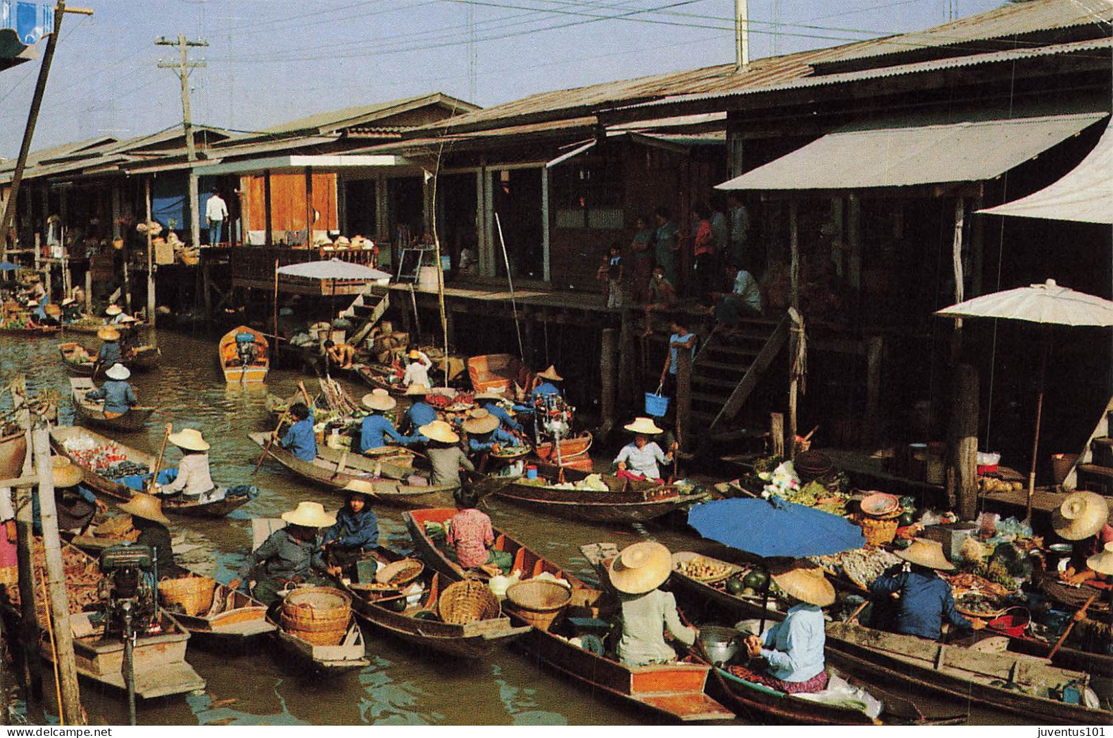 CPSM Thaïland-Floating market-Timbre     L4647
