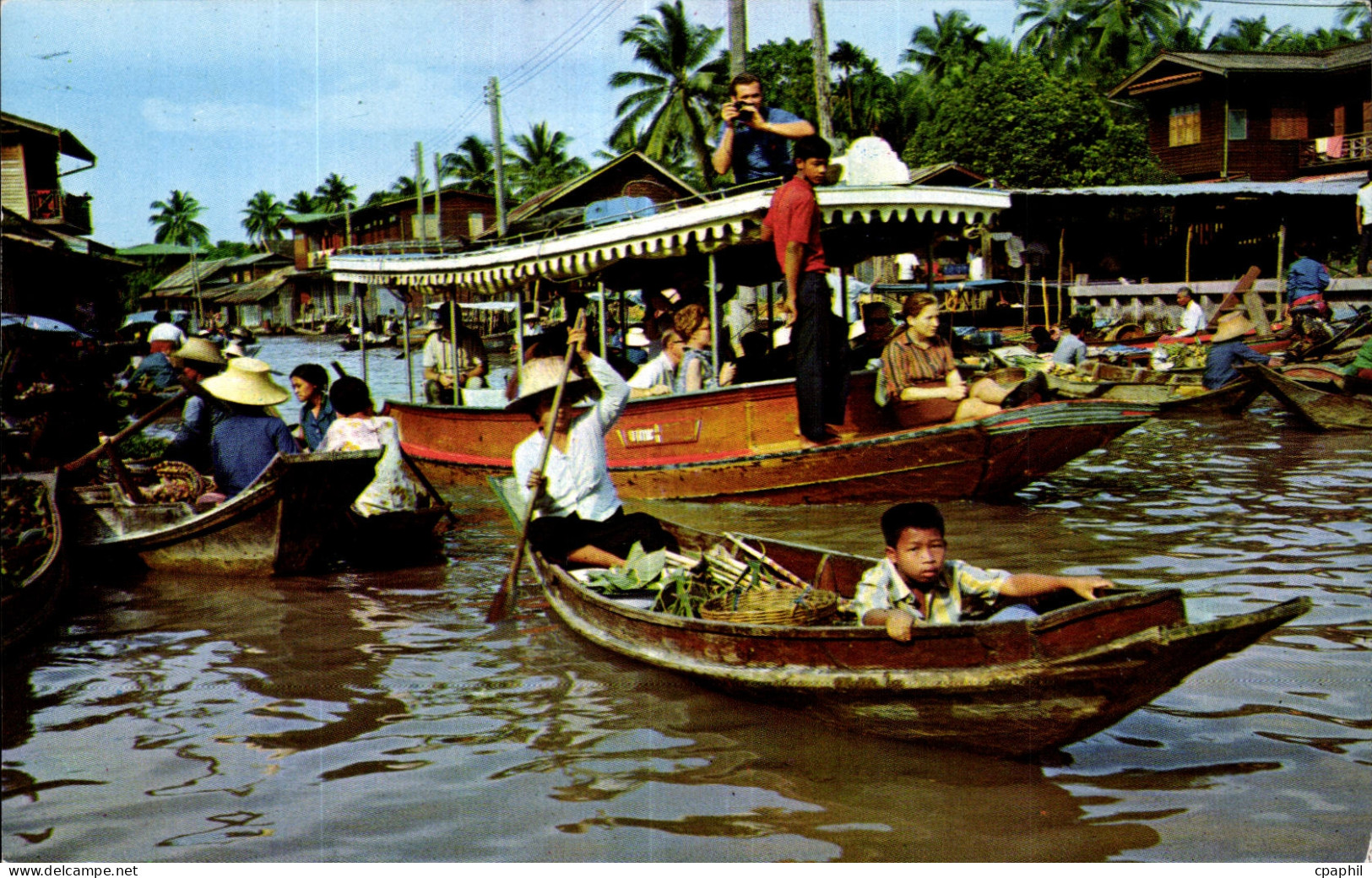 CPSM Thailand Thailand Wat Sai Floating market Bangkok