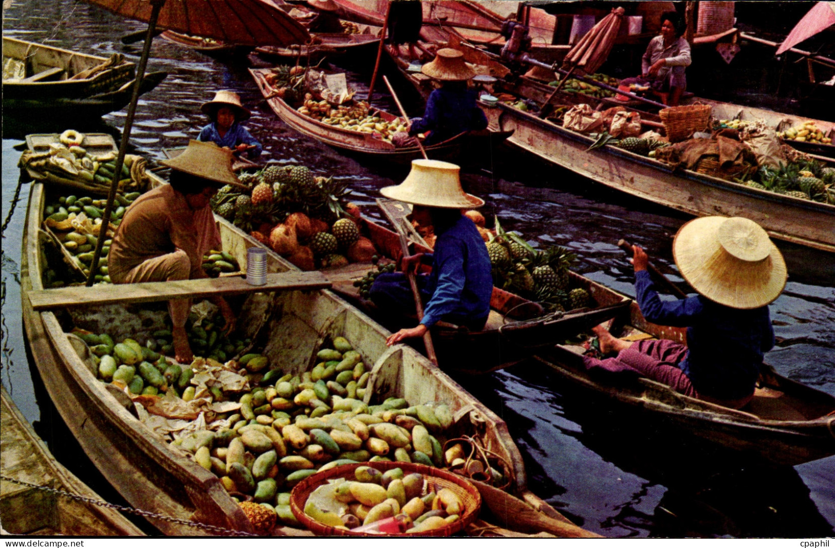 CPSM thailand Thailande Floating market