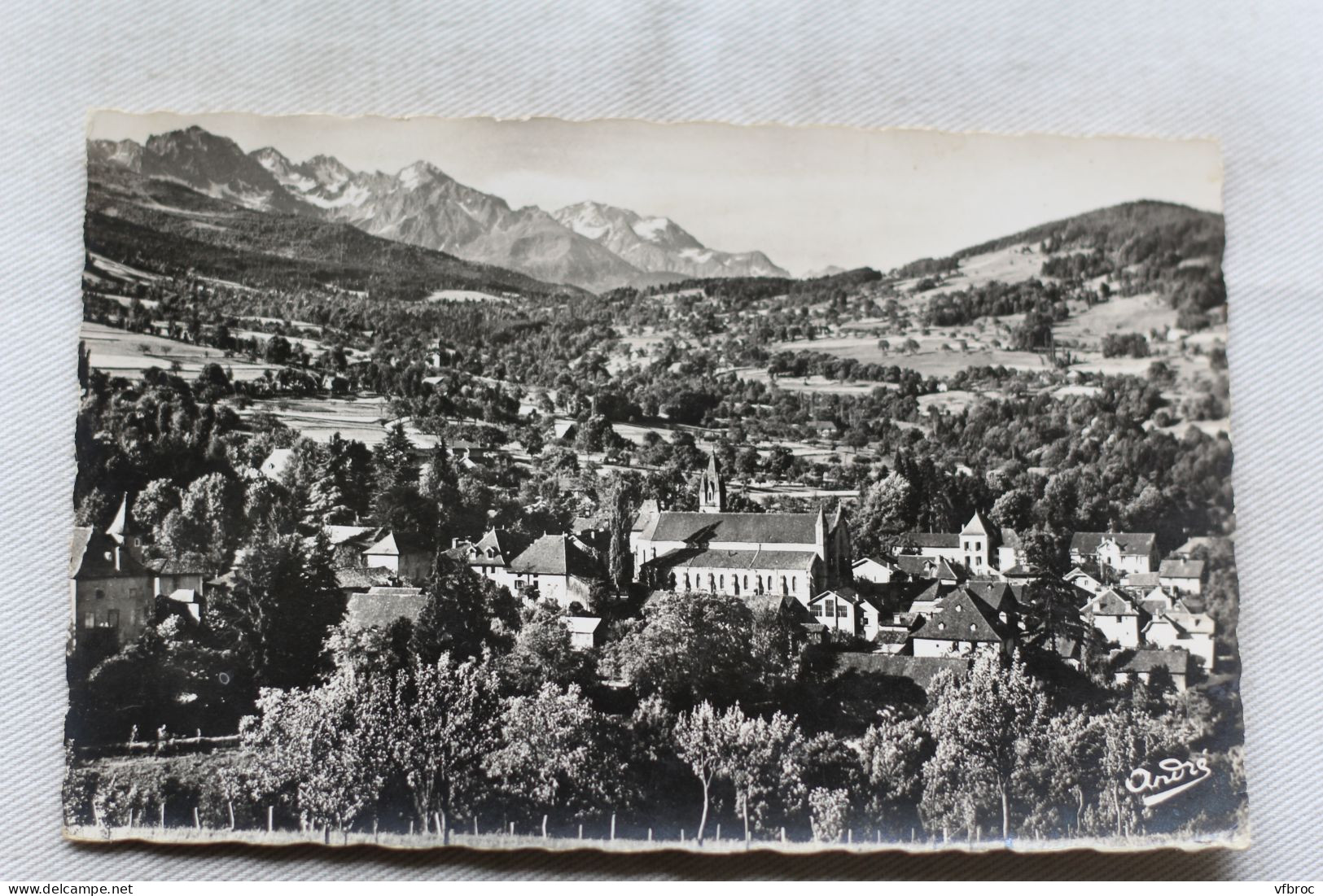 Cpsm, Theys, vue générale et Belledonne, Isère 38