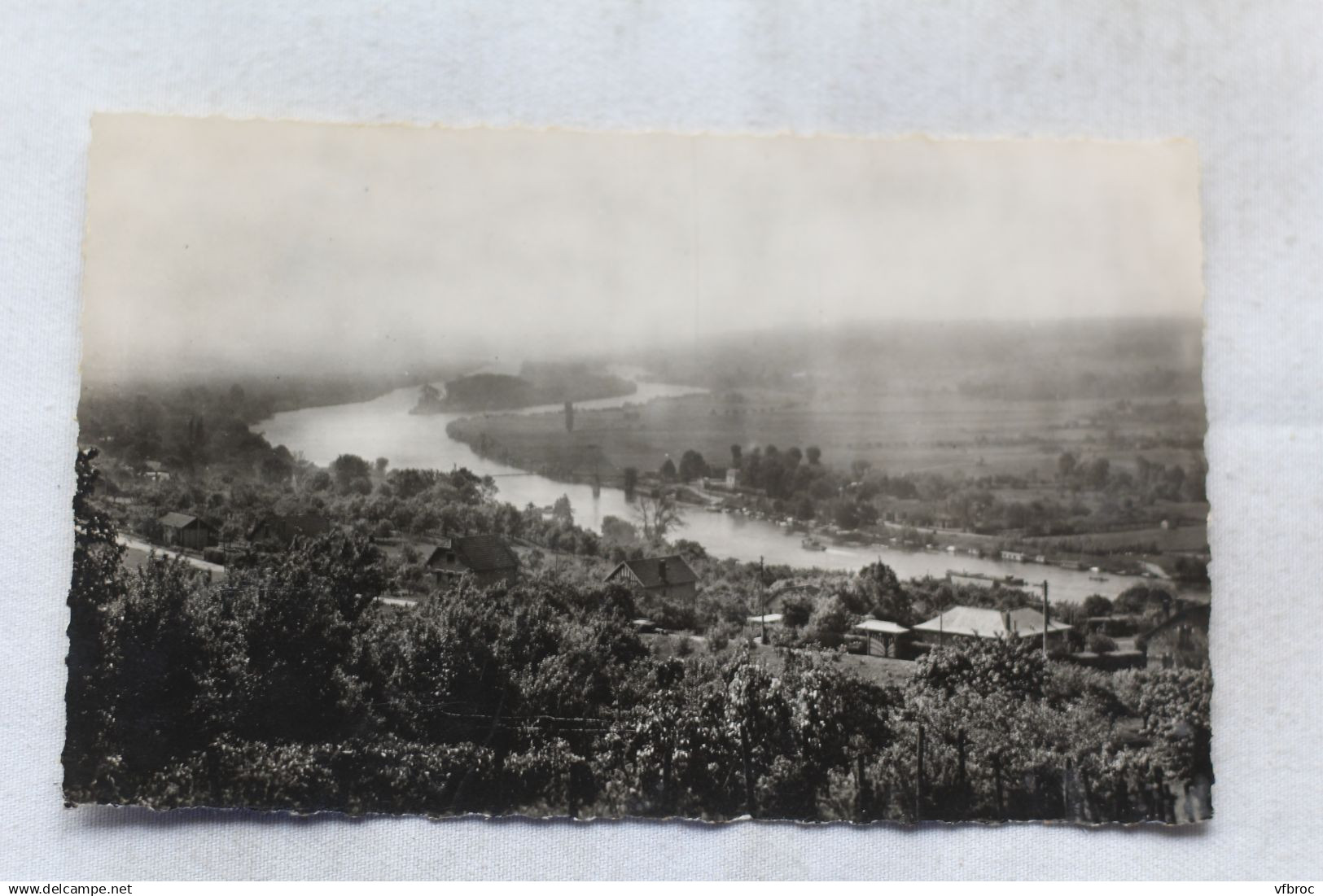 Cpsm, Triel sur Seine, vue générale prise de Beauregard, Yvelines 78