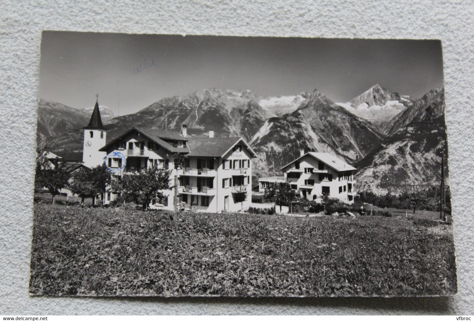 Cpsm, Unterbach, Wallis, pension restaurant Edelweiss, Suisse