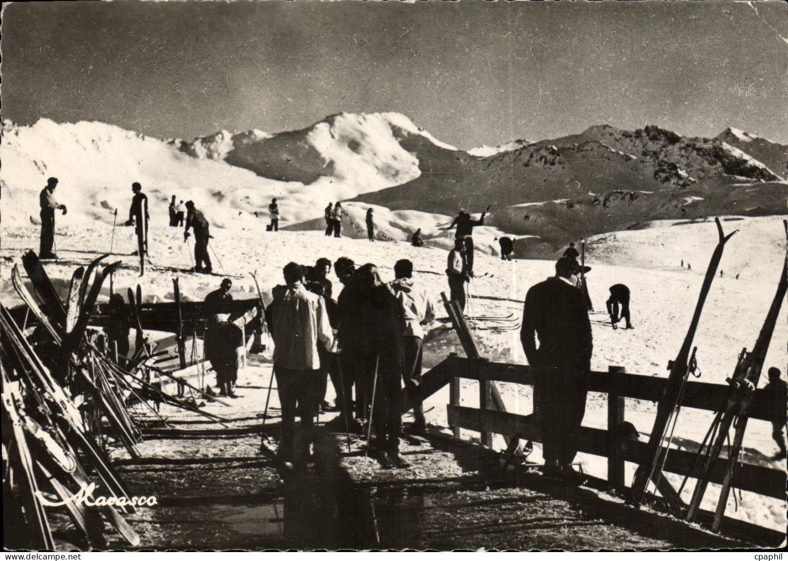 CPSM Val D'Isere Les Champs De Ski de la tête de Solaise Ouillette