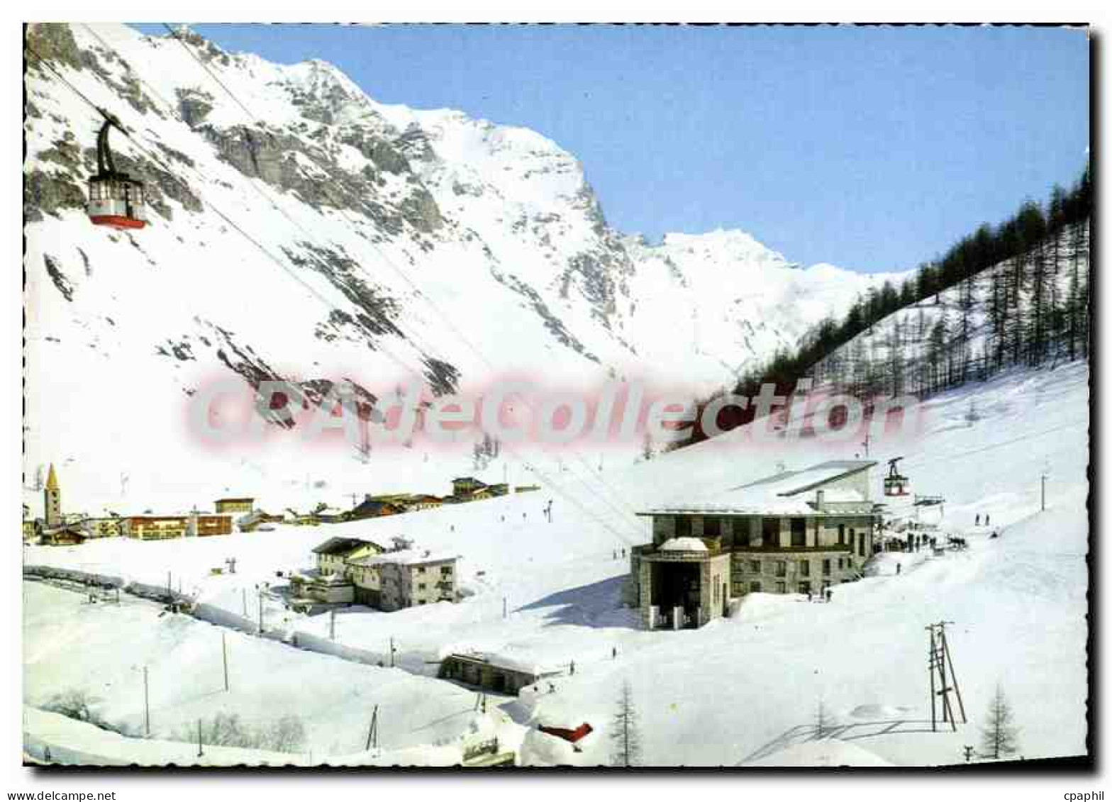 CPSM Val d'Isere Savoie depart des Telepherique du Solaise et de Bellevarde