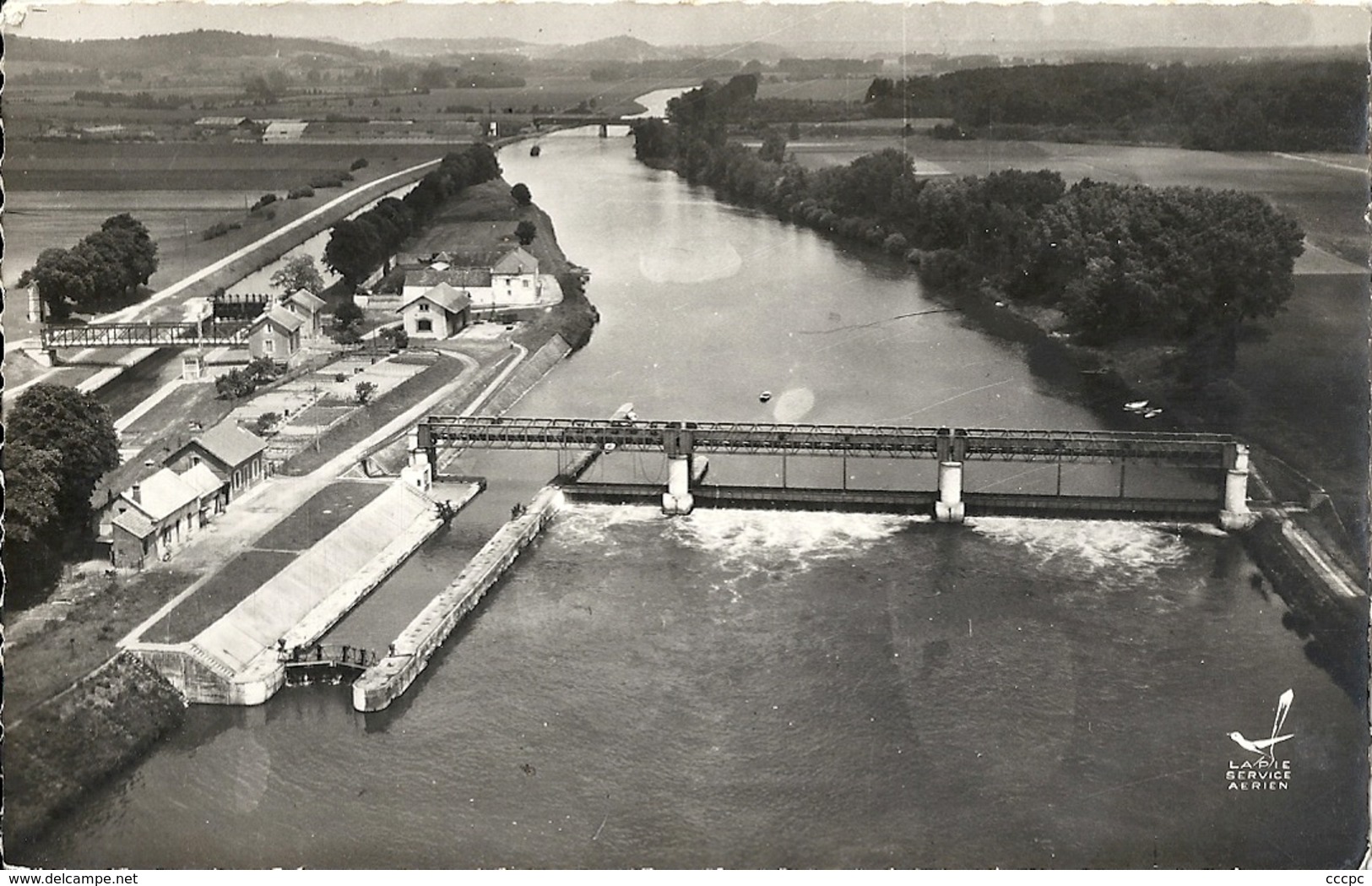 CPSM Verberie Le Barrage vue aérienne