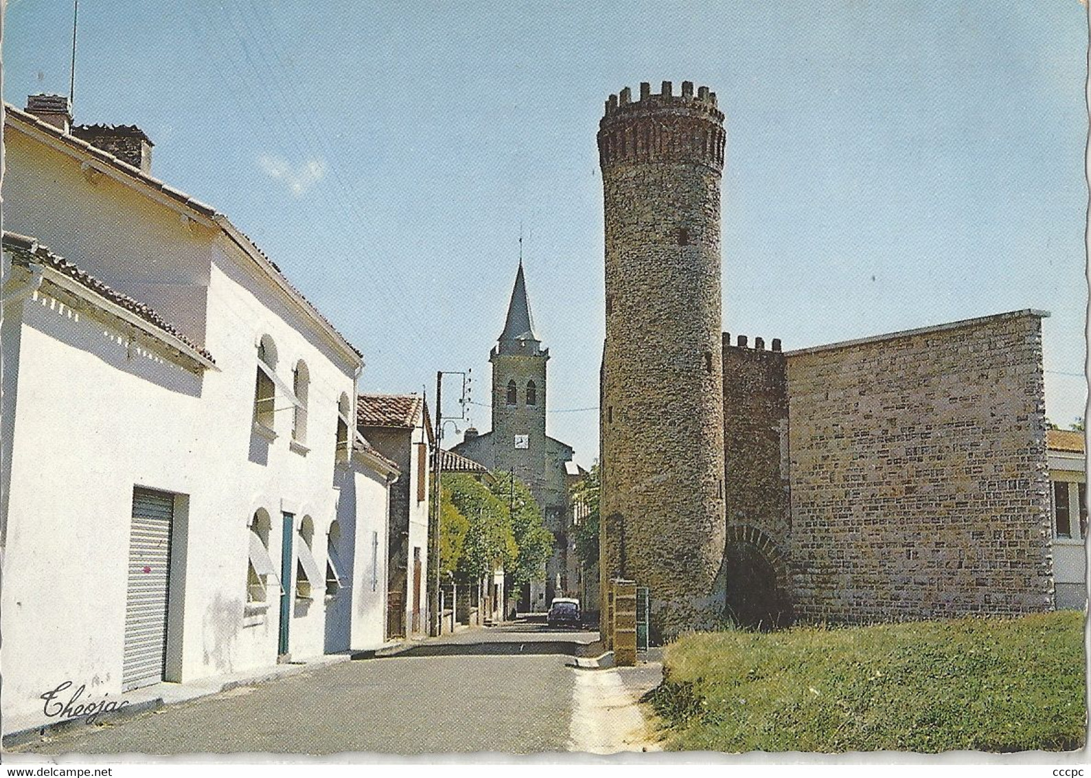 CPSM Villeneuve de Marsan la Tour et l'Eglise