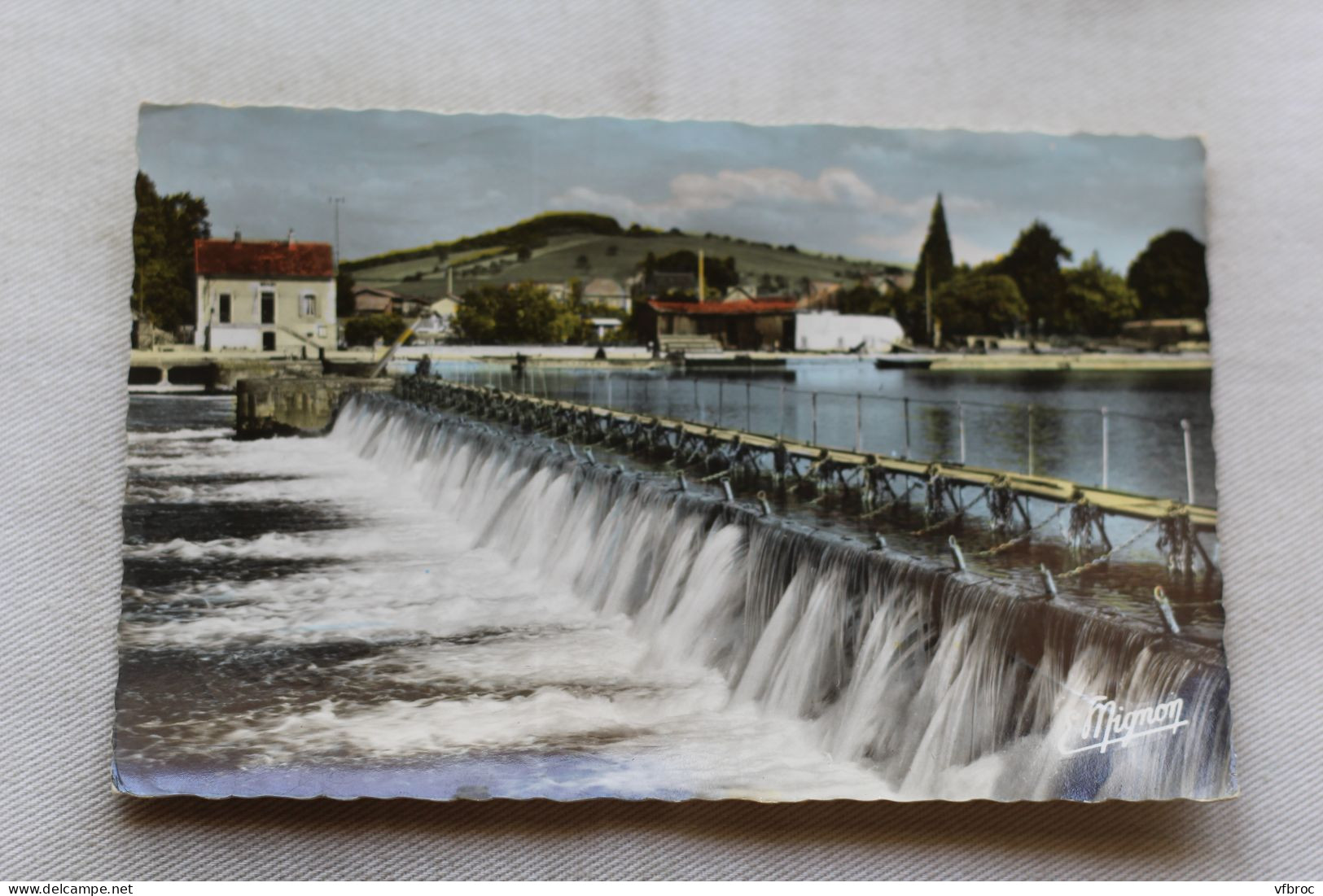Cpsm, Villeneuve sur Yonne, le barrage, Yonne 89