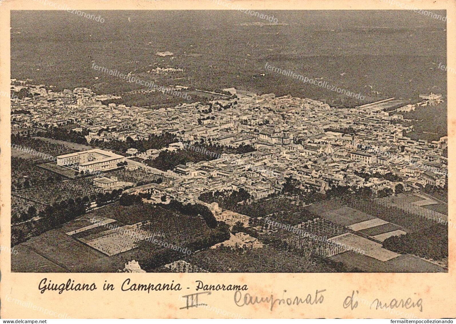 cr679 cartolina giugliano in campania panorama provincia di napoli