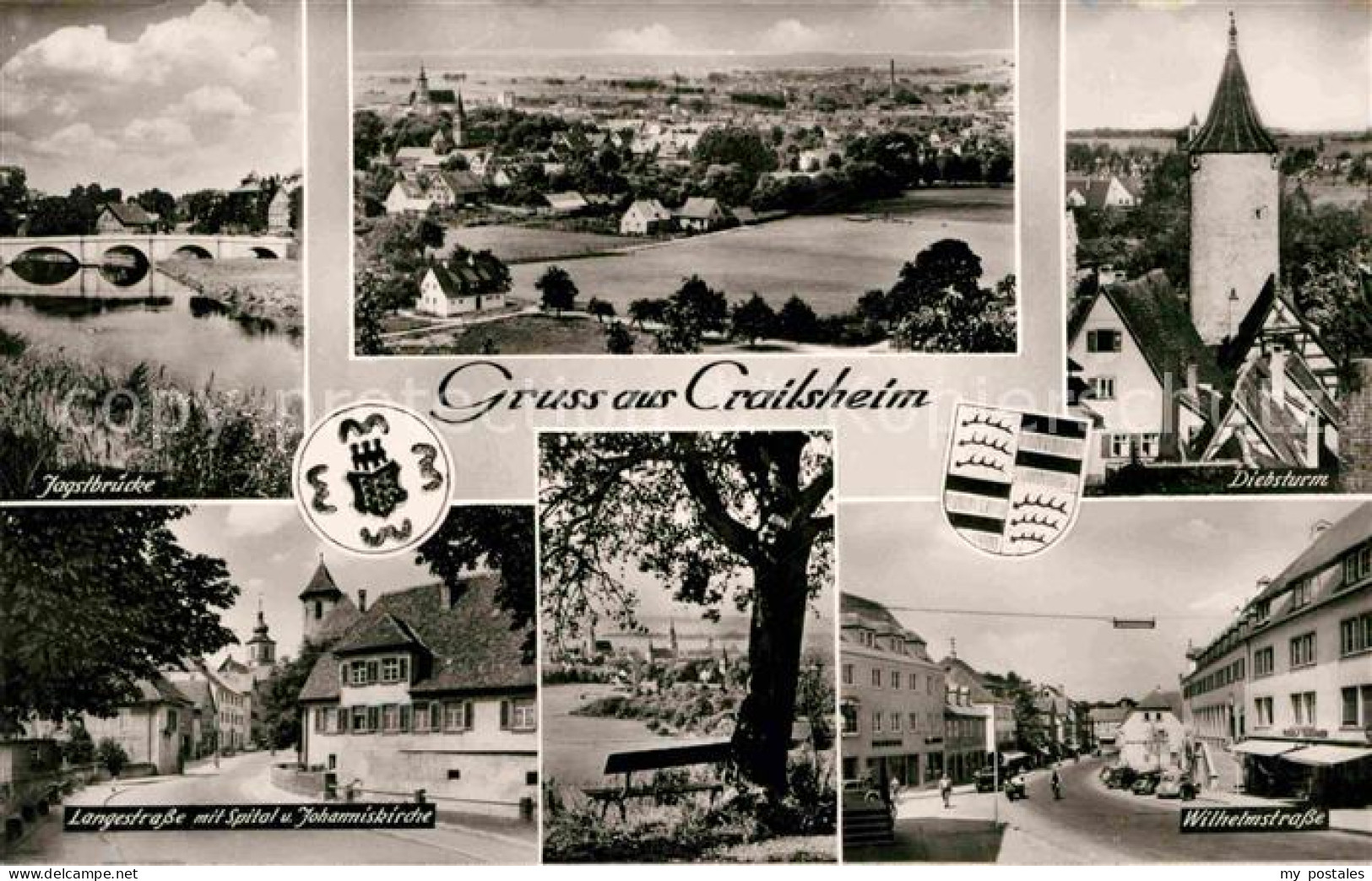 Crailsheim Jagstbruecke Spital Johanniskirche Wilhelmstrasse Diebsturm