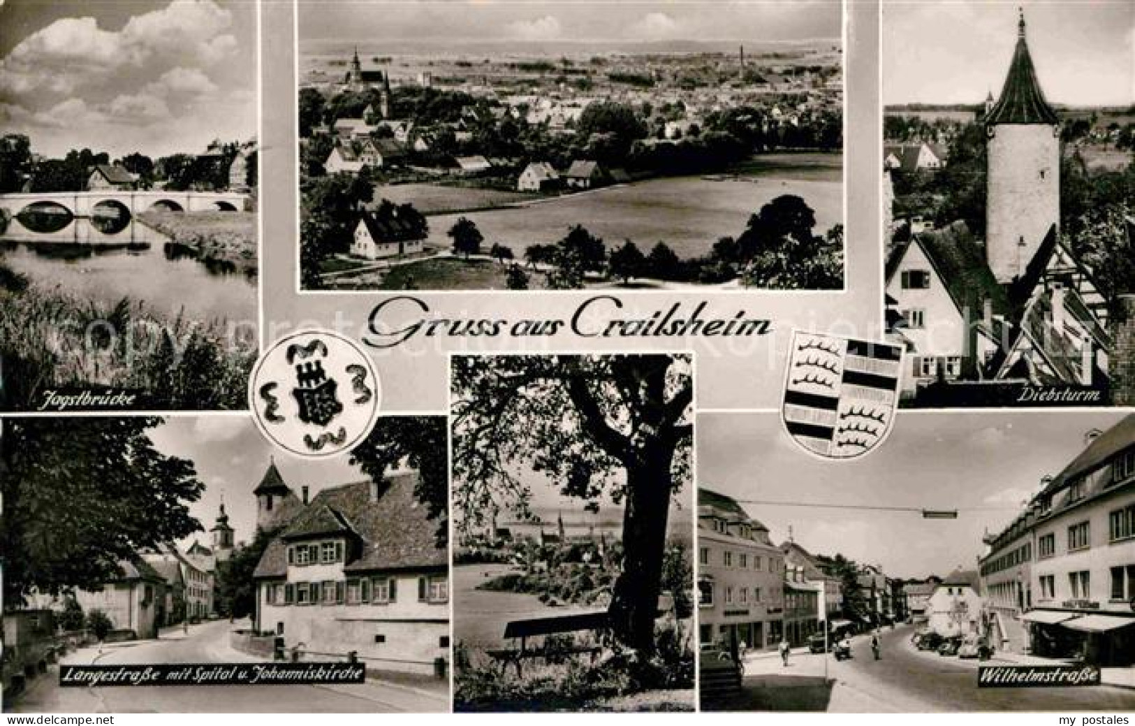 Crailsheim Jagstbruecke Wilhelmstrasse Diebsturm Spital Johanniskirche