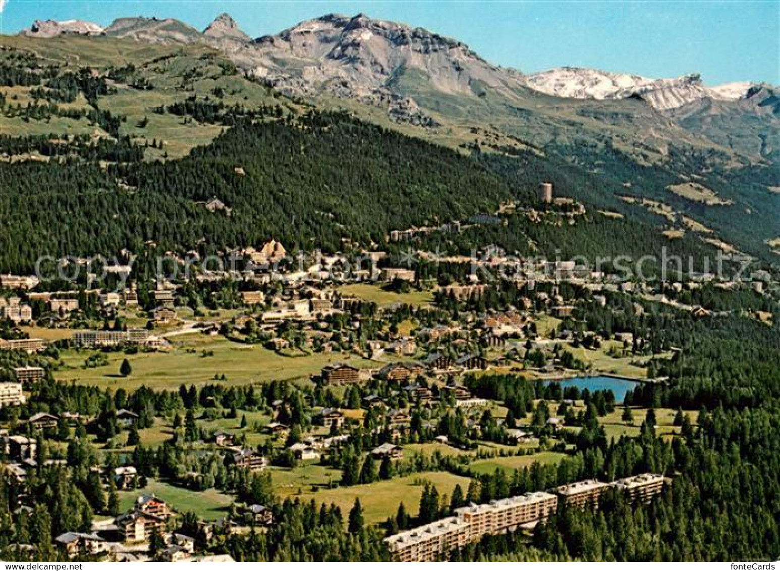 Crans-Montana Fliegeraufnahme