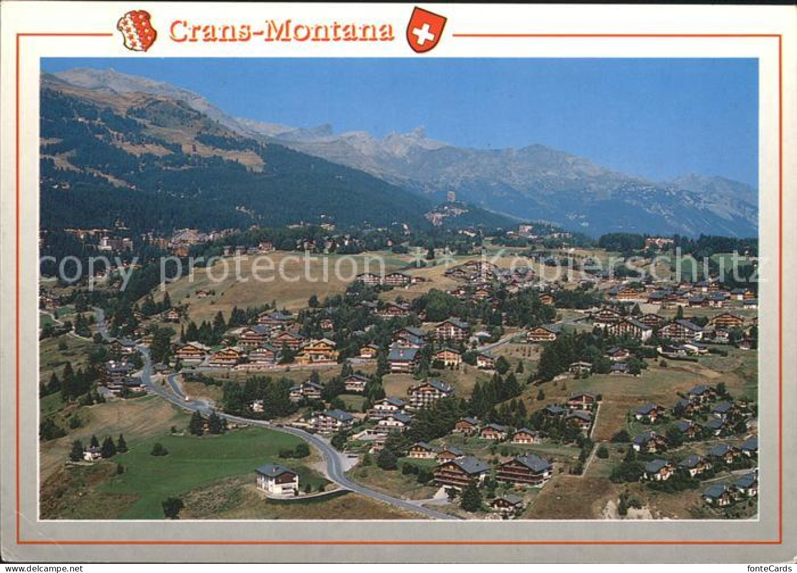 Crans-Montana Fliegeraufnahme