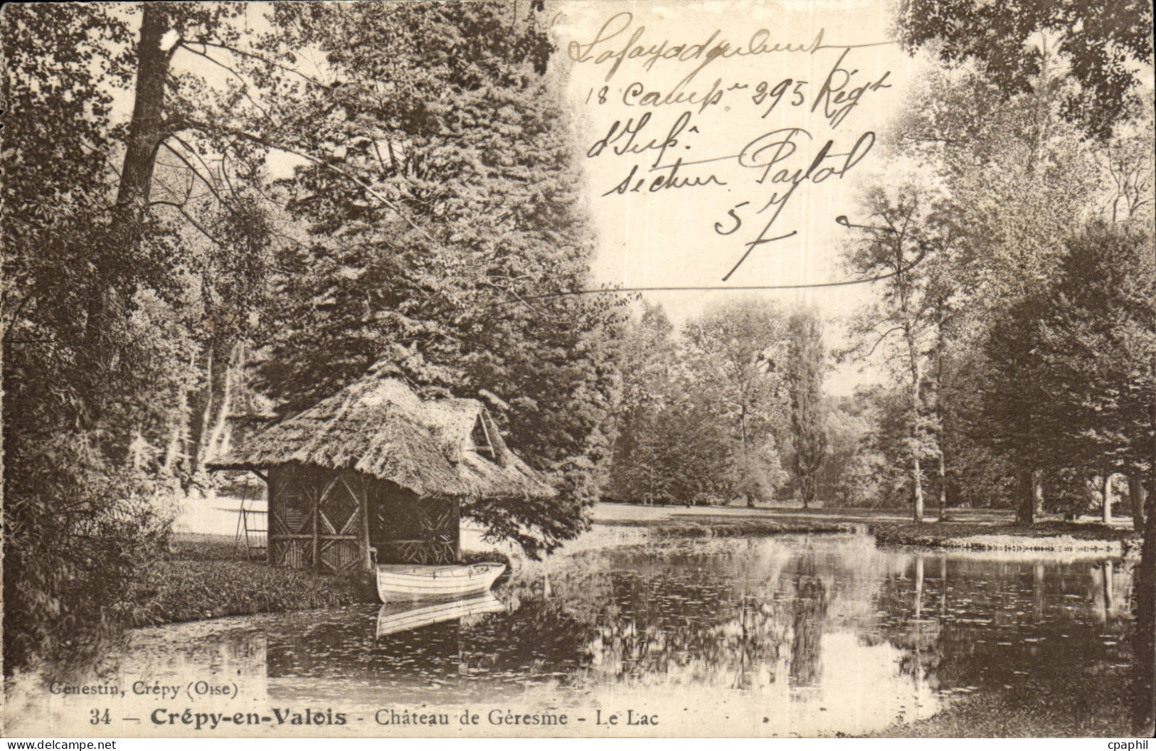 Crepy en Valois CPA Chateau de Geresme Le lac