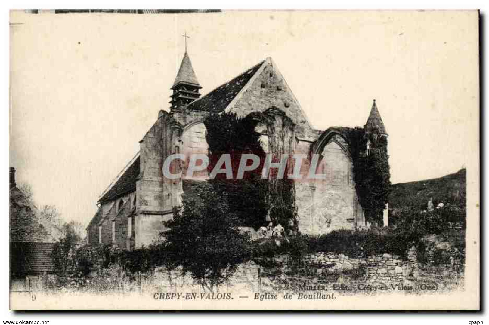 Crepy en Valois CPA Eglise de Bouillant