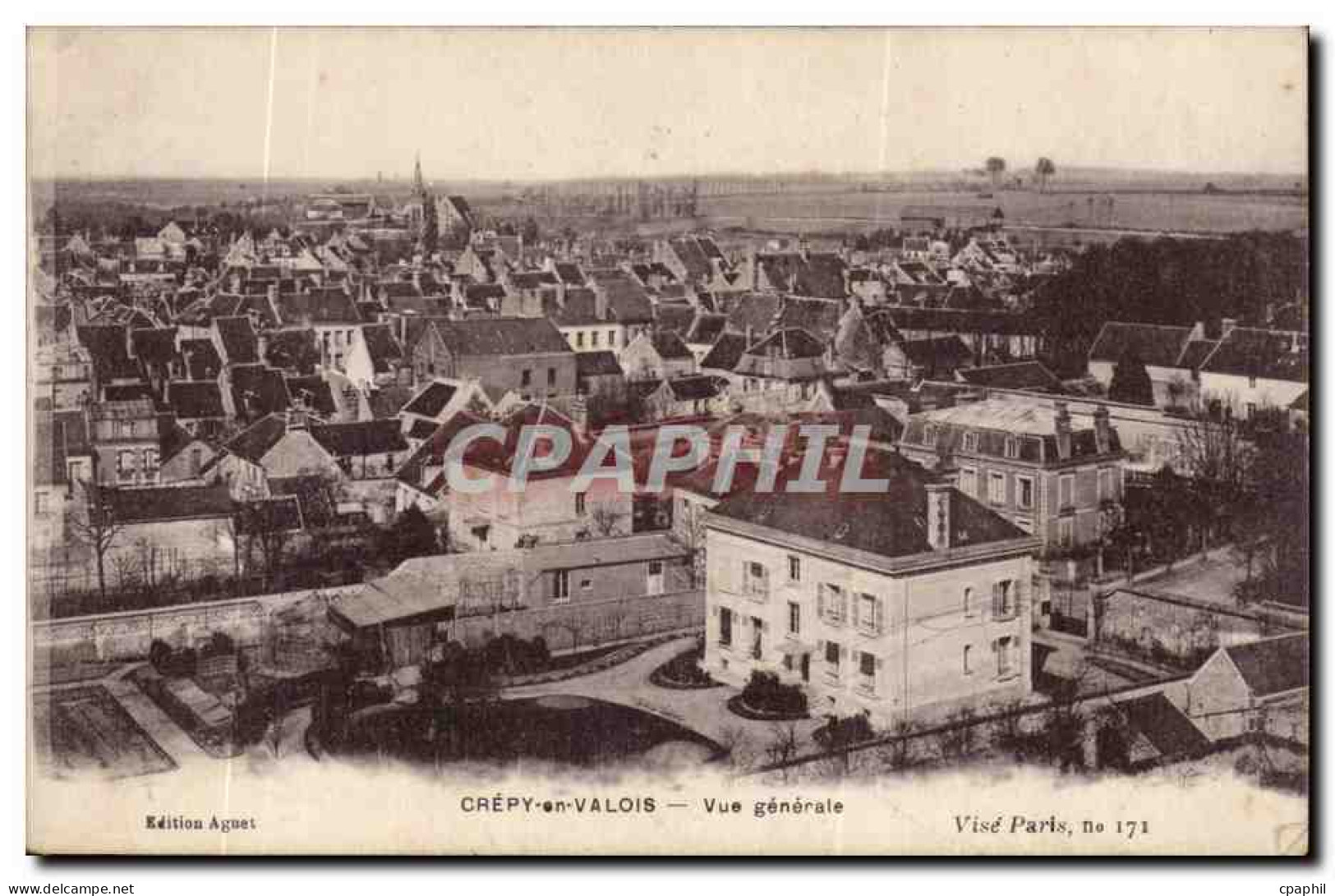 Crepy en Valois CPA Vue generale