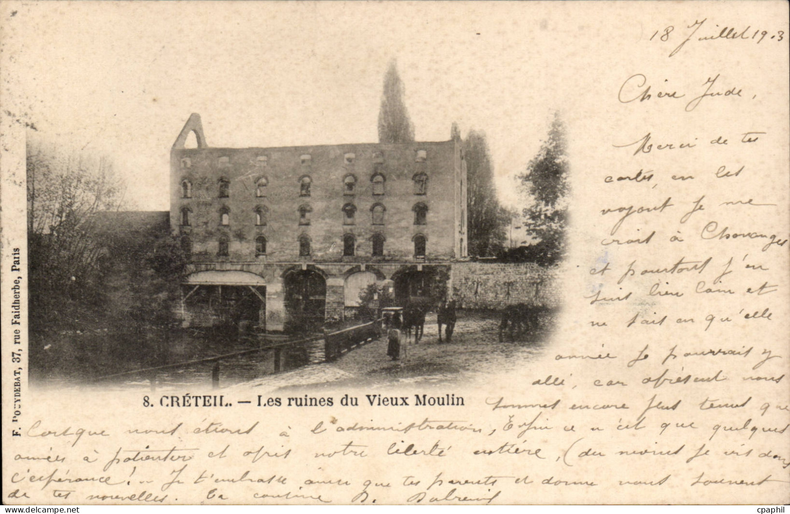 Creteil CPA Les ruines du vieux moulin