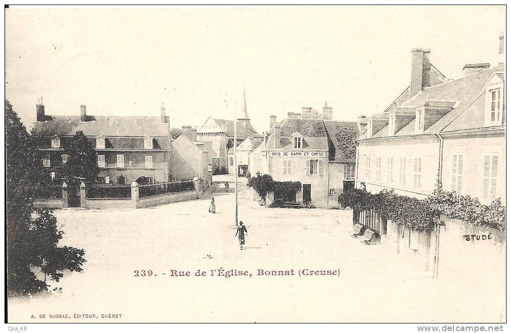 Creuse- Bonnat -Rue de l'Eglise.