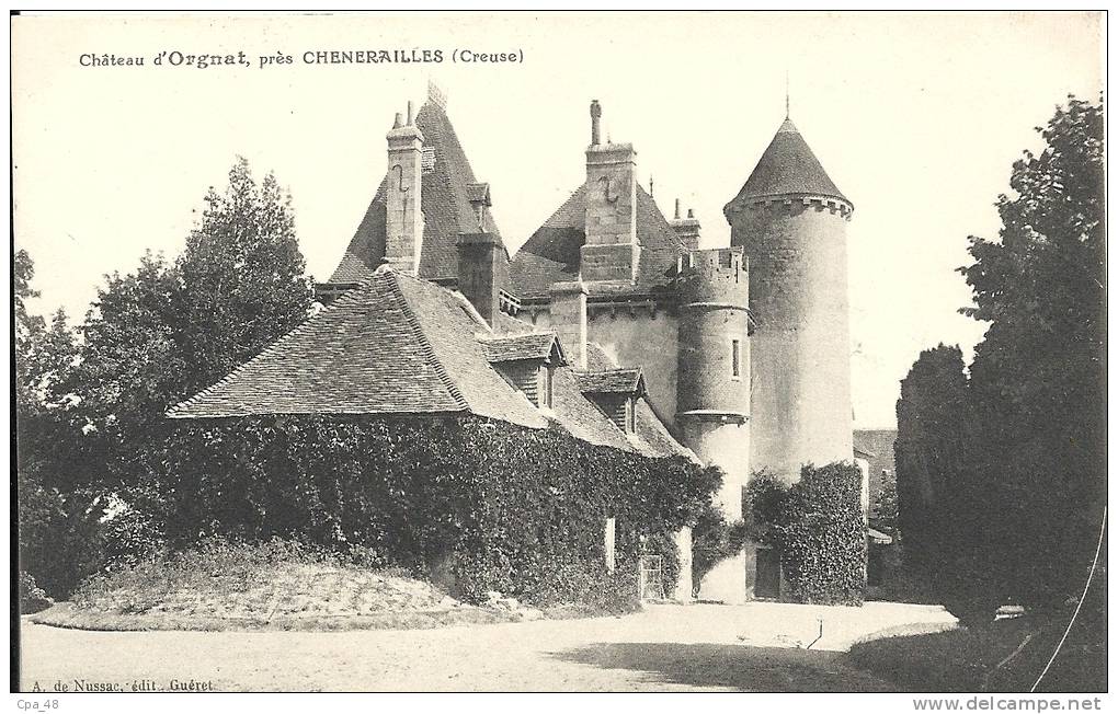 Creuse- Château d'Orgnat, près Chenerailles.