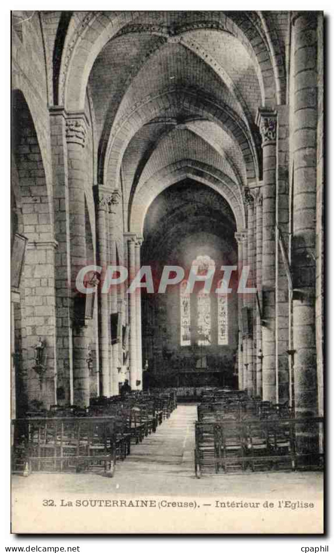 Creuse CPA La Souterraine Interieur de l'eglise