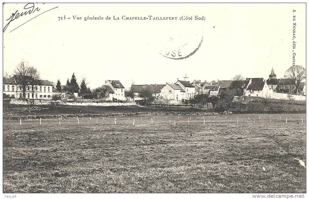 Creuse- Vue générale de la Chapelle-Taillefert (Côté Sud).