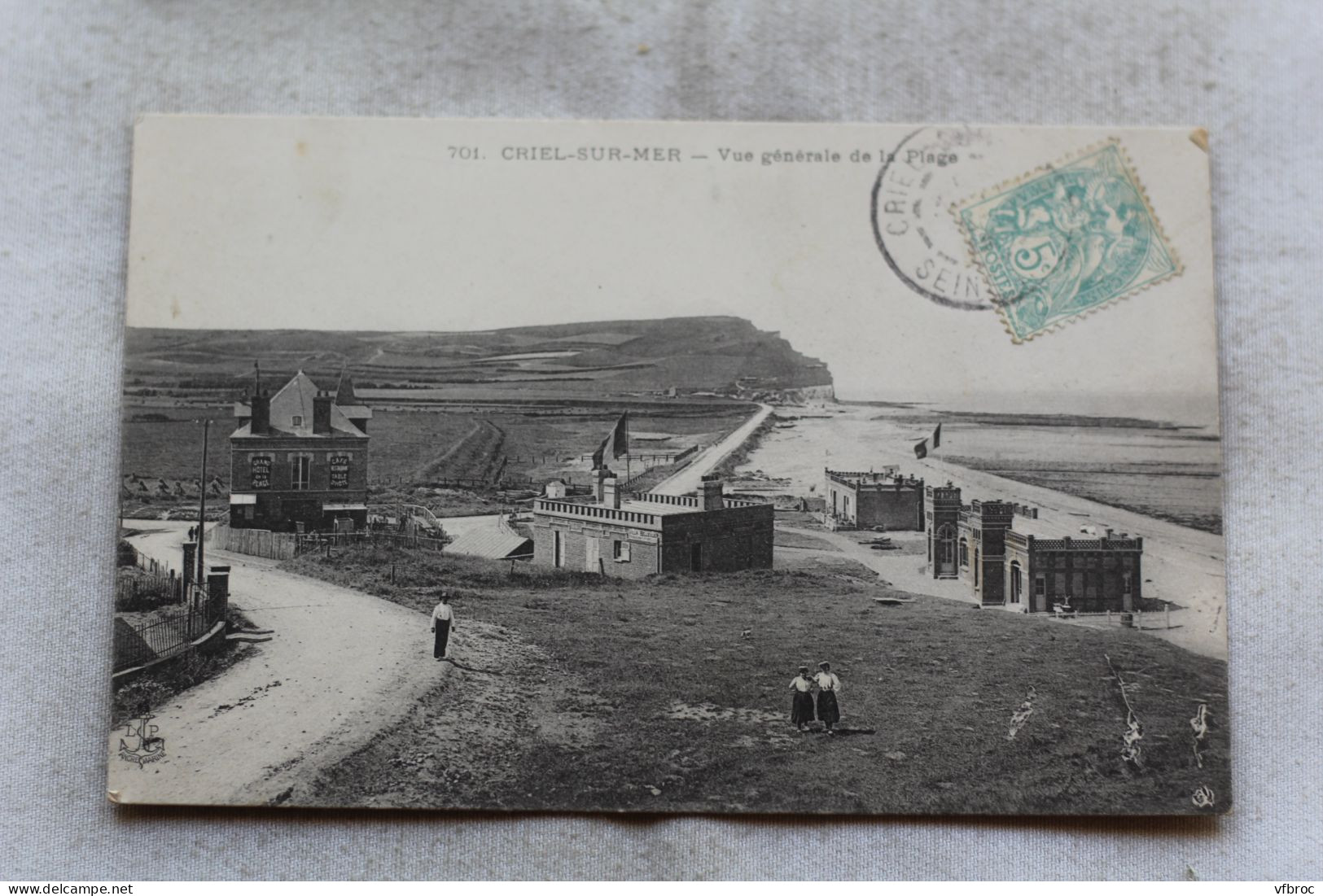 Criel sur mer, vue générale de la plage, Seine Maritime 76