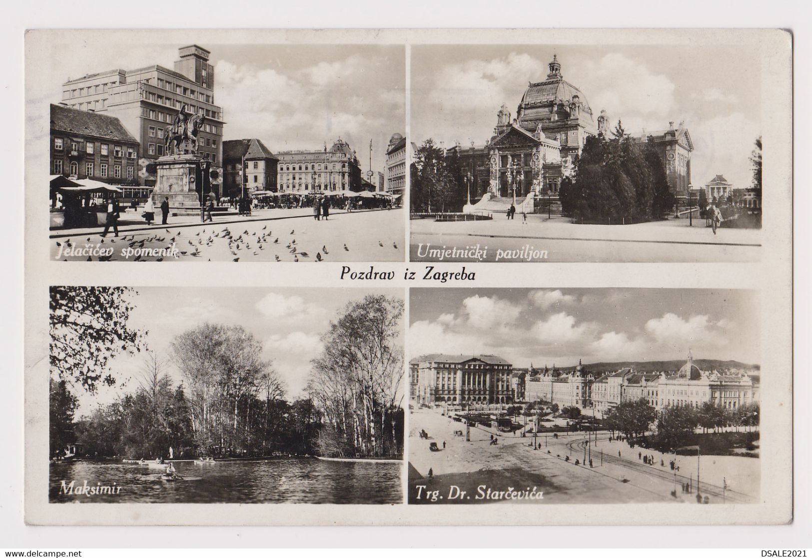 Croatia Kroatien Croacia Croatie ZAGREB Yugoslavia 1933 View Photo Postcard RPPC CPA Sent to Bulgaria (41710)