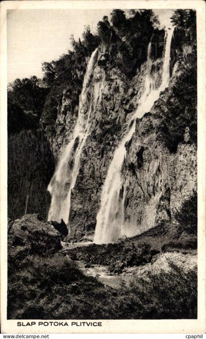 CPA Slap Potoka Plitvice Croatie Croatia