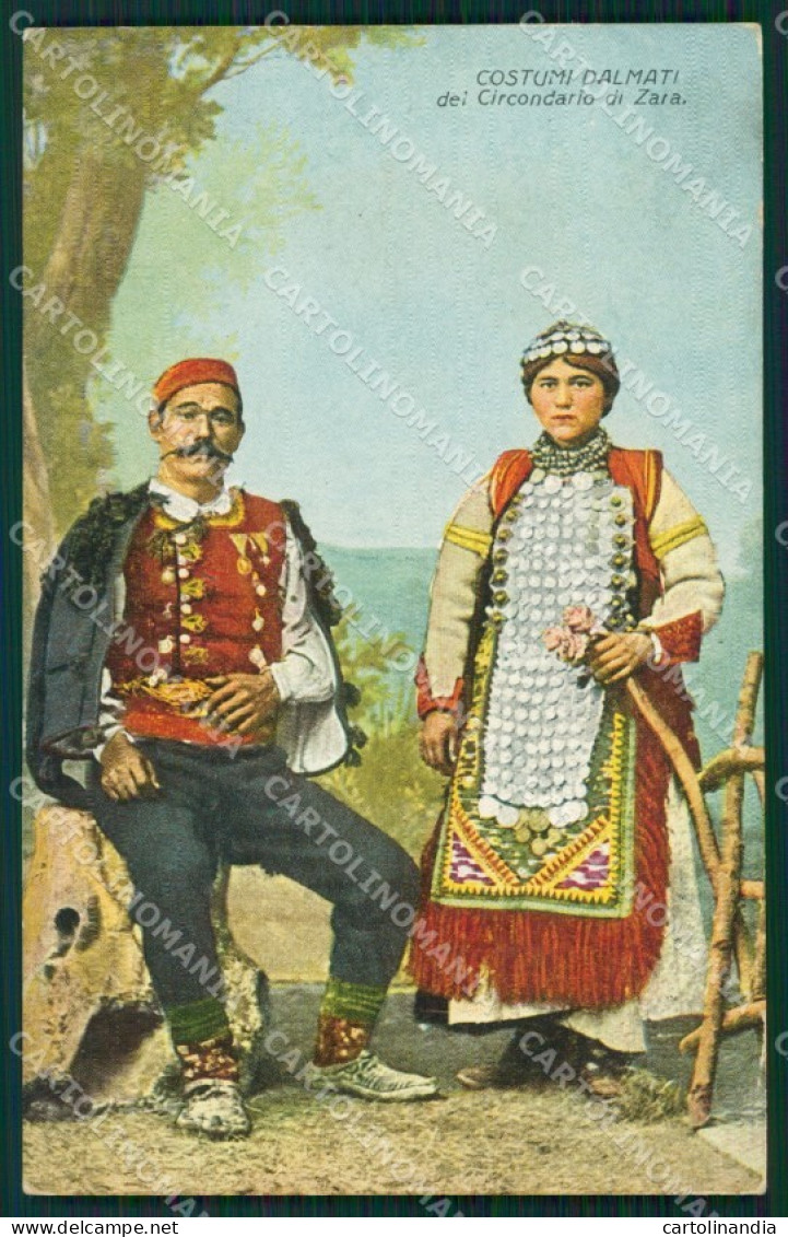 Croazia Dalmazia Costumi cartolina MT1459