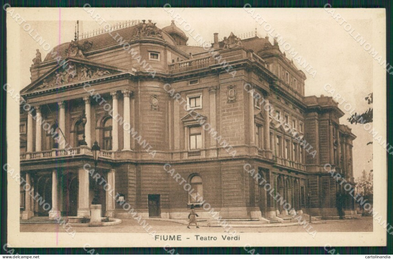 Croazia Fiume Teatro cartolina KV6147