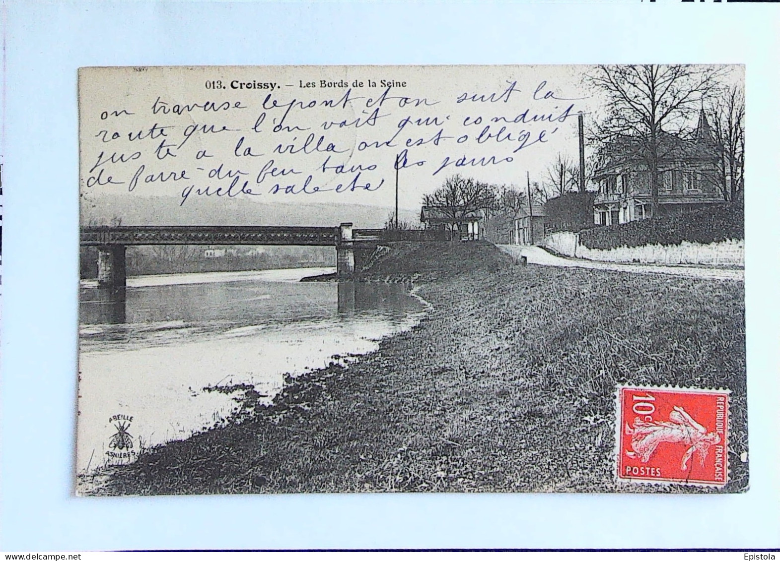 ► Croissy sur Seine - avenue des Tilleuls(Cachet rond Charrat -Valais)