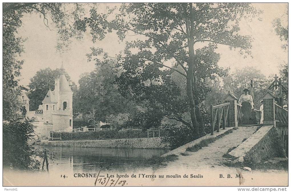 CROSNE (CROSNES) - Les bords de l'Yerres au moulin de Senlis (animation)