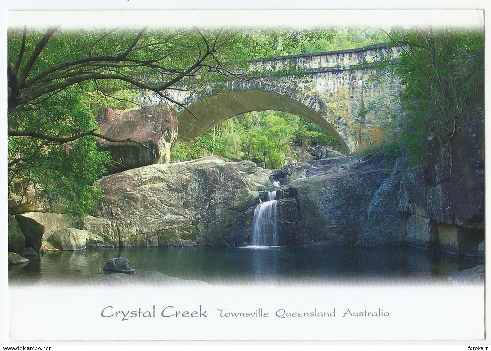 Crystal Creek Townsville QLD Australia, Vintage PC, Historic Bridge