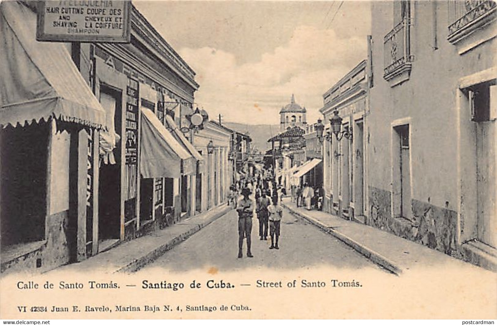 Cuba - SANTIAGO DE CUBA - Calle de Santo Tomas - Peluqueria - Ed. Juan E. Ravelo