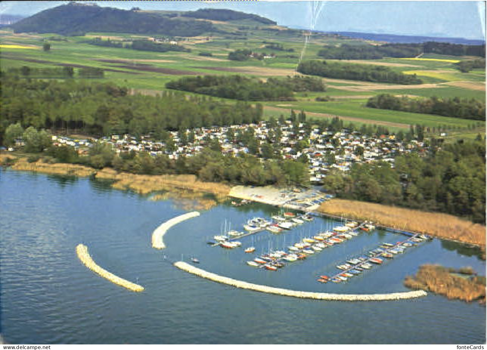 Cudrefin Camping Fliegeraufnahme x 1971