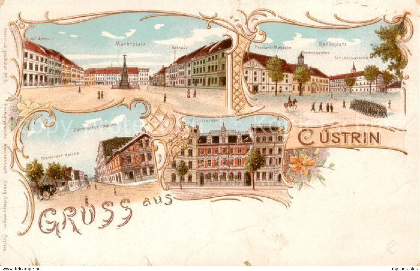 Cuestrin Kuestrin Ostbrandenburg Kostrzyn PL Marktplatz Zaundorferstrasse Restau