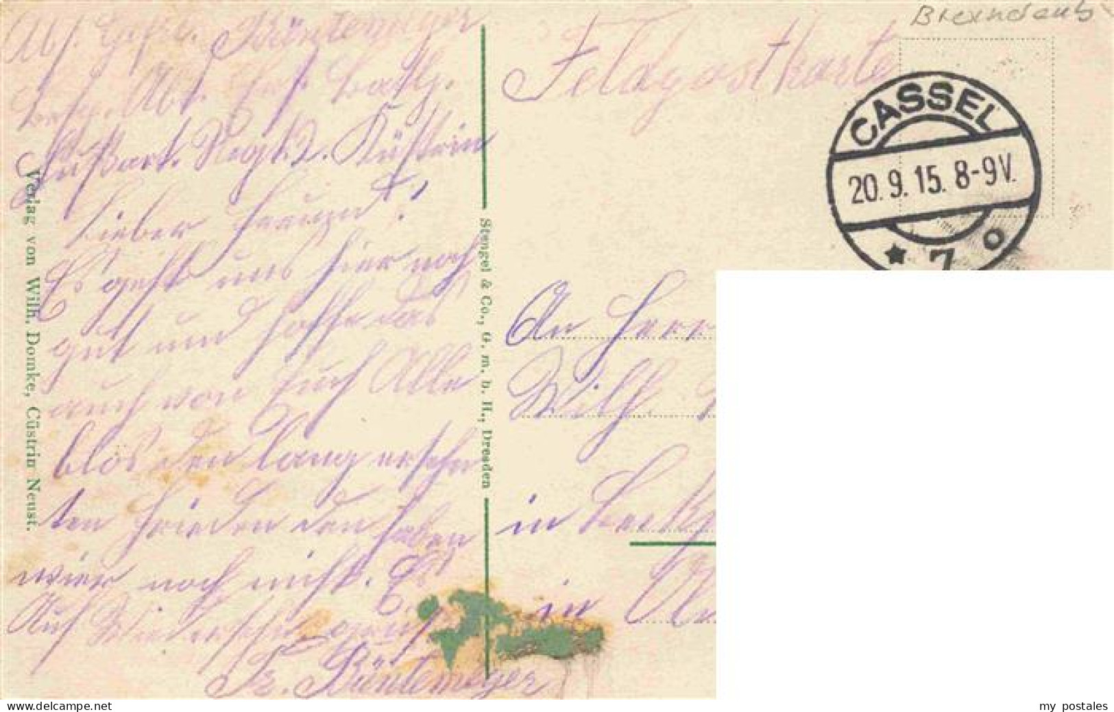 Cuestrin-Neustadt Kuestrin Ostbrandenburg Kostrzyn PL Landsbergerstrasse Feldpos